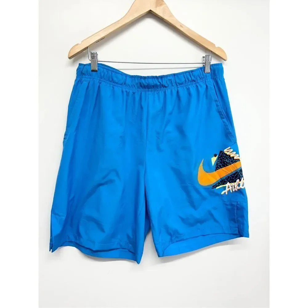 Nike Men’s Graphic Training Shorts Blue Size Large Bermuda